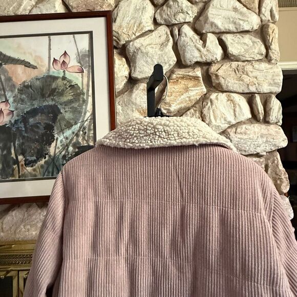 NWT UpWest women’s lined corduroy jacket hands free bomber in rose blush - Picture 9 of 10